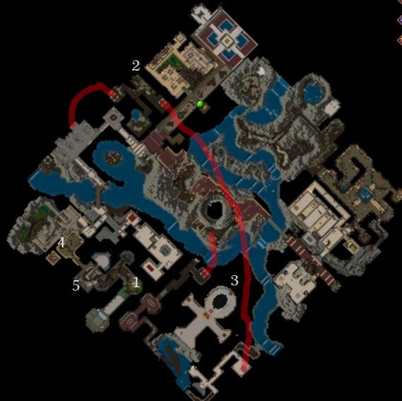 Carte détaillée - Quête d'entrée des Abysses